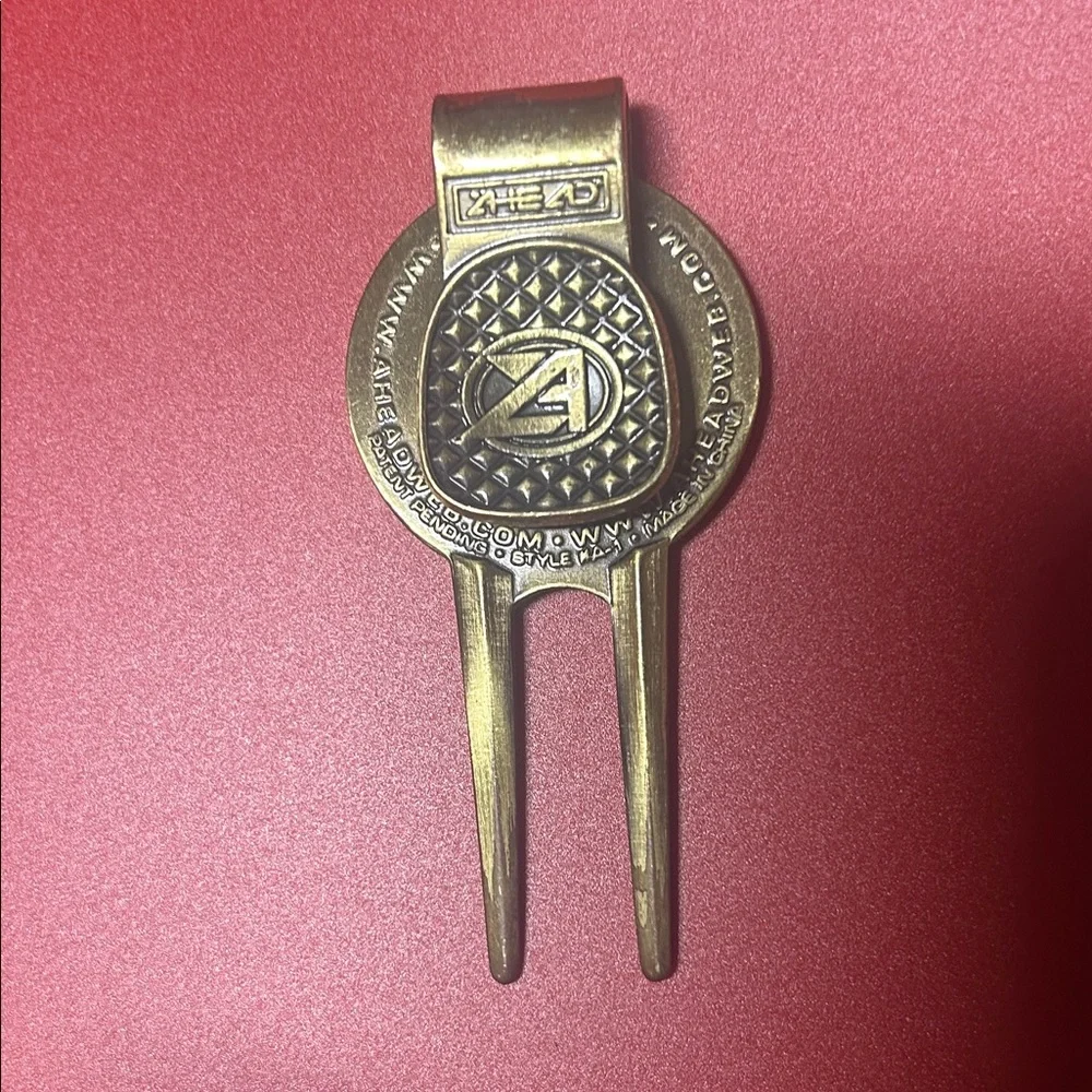 2 each Vintage Brass Golf Divot Tool Set